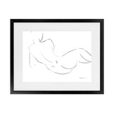 Shop Nude Sketch III Art Print-Abstract, Horizontal, Rectangle, View All, WA, White-framed painted poster wall decor artwork