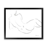 Shop Nude Sketch III Art Print-Abstract, Horizontal, Rectangle, View All, WA, White-framed painted poster wall decor artwork