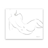 Shop Nude Sketch III Art Print-Abstract, Horizontal, Rectangle, View All, WA, White-framed painted poster wall decor artwork