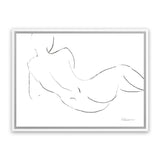 Shop Nude Sketch III Canvas Art Print-Abstract, Horizontal, Rectangle, View All, WA, White-framed wall decor artwork