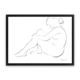 Shop Nude Sketch IV Canvas Art Print-Abstract, Horizontal, Rectangle, View All, WA, White-framed wall decor artwork