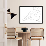Shop Nude Sketch IV Canvas Art Print-Abstract, Horizontal, Rectangle, View All, WA, White-framed wall decor artwork