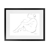 Shop Nude Sketch IV Art Print-Abstract, Horizontal, Rectangle, View All, WA, White-framed painted poster wall decor artwork