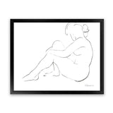 Shop Nude Sketch IV Art Print-Abstract, Horizontal, Rectangle, View All, WA, White-framed painted poster wall decor artwork