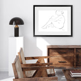 Shop Nude Sketch IV Art Print-Abstract, Horizontal, Rectangle, View All, WA, White-framed painted poster wall decor artwork