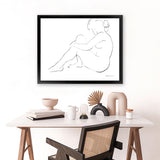 Shop Nude Sketch IV Art Print-Abstract, Horizontal, Rectangle, View All, WA, White-framed painted poster wall decor artwork