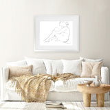 Shop Nude Sketch IV Art Print-Abstract, Horizontal, Rectangle, View All, WA, White-framed painted poster wall decor artwork