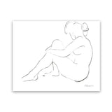 Shop Nude Sketch IV Art Print-Abstract, Horizontal, Rectangle, View All, WA, White-framed painted poster wall decor artwork