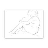 Shop Nude Sketch IV Canvas Art Print-Abstract, Horizontal, Rectangle, View All, WA, White-framed wall decor artwork
