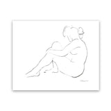 Shop Nude Sketch IV Art Print-Abstract, Horizontal, Rectangle, View All, WA, White-framed painted poster wall decor artwork