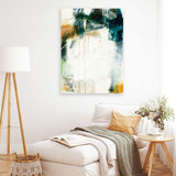 Shop Turbulence I Canvas Art Print-Abstract, Blue, Green, Portrait, Rectangle, View All, WA, White-framed wall decor artwork