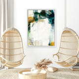 Shop Turbulence I Canvas Art Print-Abstract, Blue, Green, Portrait, Rectangle, View All, WA, White-framed wall decor artwork