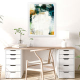 Shop Turbulence I Art Print-Abstract, Blue, Green, Portrait, Rectangle, View All, WA, White-framed painted poster wall decor artwork