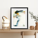 Shop Turbulence II Art Print-Abstract, Blue, Green, Portrait, Rectangle, View All, WA, White-framed painted poster wall decor artwork