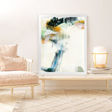 Shop Turbulence II Art Print-Abstract, Blue, Green, Portrait, Rectangle, View All, WA, White-framed painted poster wall decor artwork