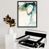 Shop Turbulence III Canvas Art Print-Abstract, Blue, Green, Portrait, Rectangle, View All, WA, White-framed wall decor artwork