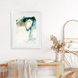 Shop Turbulence III Art Print-Abstract, Blue, Green, Portrait, Rectangle, View All, WA, White-framed painted poster wall decor artwork