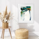 Shop Turbulence IV Art Print-Abstract, Blue, Green, Portrait, Rectangle, View All, WA, White-framed painted poster wall decor artwork