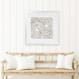 Shop Rainbow Road I BW (Square) Art Print-Abstract, Black, Square, View All, WA, White-framed painted poster wall decor artwork