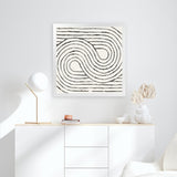 Shop Rainbow Road I BW (Square) Art Print-Abstract, Black, Square, View All, WA, White-framed painted poster wall decor artwork