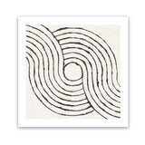 Shop Rainbow Road II BW (Square) Art Print-Abstract, Black, Square, View All, WA, White-framed painted poster wall decor artwork