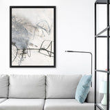 Shop Whats Happening III Neutral Canvas Art Print-Abstract, Black, Portrait, Rectangle, View All, WA, White-framed wall decor artwork