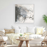 Shop Whats Happening III Neutral (Square) Canvas Art Print-Abstract, Black, Square, View All, WA-framed wall decor artwork