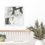 Shop Whats Happening V Neutral (Square) Art Print-Abstract, Black, Square, View All, WA, White-framed painted poster wall decor artwork