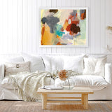 Shop Hardy I Art Print-Abstract, Grey, Horizontal, Orange, Rectangle, Red, View All, WA-framed painted poster wall decor artwork