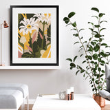 Shop Similar Art Print-Florals, Green, Portrait, Rectangle, View All, WA, Yellow-framed painted poster wall decor artwork