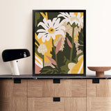 Shop Similar Art Print-Florals, Green, Portrait, Rectangle, View All, WA, Yellow-framed painted poster wall decor artwork