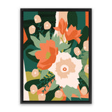 Shop Stained Glass Canvas Art Print-Florals, Green, Portrait, Rectangle, View All, WA-framed wall decor artwork