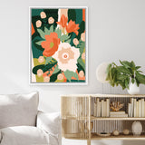 Shop Stained Glass Canvas Art Print-Florals, Green, Portrait, Rectangle, View All, WA-framed wall decor artwork