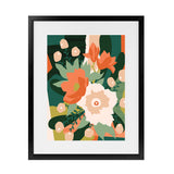 Shop Stained Glass Art Print-Florals, Green, Portrait, Rectangle, View All, WA-framed painted poster wall decor artwork