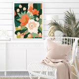 Shop Stained Glass Art Print-Florals, Green, Portrait, Rectangle, View All, WA-framed painted poster wall decor artwork