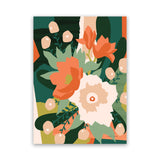 Shop Stained Glass Canvas Art Print-Florals, Green, Portrait, Rectangle, View All, WA-framed wall decor artwork