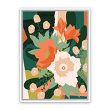 Shop Stained Glass Canvas Art Print-Florals, Green, Portrait, Rectangle, View All, WA-framed wall decor artwork