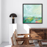 Shop Colorful Horizon Square I (Square) Canvas Art Print-Abstract, Blue, Square, View All, WA-framed wall decor artwork