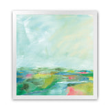 Shop Colorful Horizon Square I (Square) Art Print-Abstract, Blue, Square, View All, WA-framed painted poster wall decor artwork