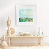 Shop Colorful Horizon Square I (Square) Art Print-Abstract, Blue, Square, View All, WA-framed painted poster wall decor artwork