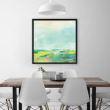 Shop Colorful Horizon Square II (Square) Canvas Art Print-Abstract, Blue, Square, View All, WA-framed wall decor artwork