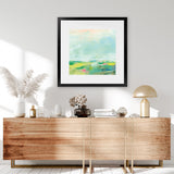 Shop Colorful Horizon Square II (Square) Art Print-Abstract, Blue, Square, View All, WA-framed painted poster wall decor artwork