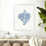 Shop Sea Garden II Royal Blue Art Print-Blue, Botanicals, Portrait, Rectangle, View All, WA, White-framed painted poster wall decor artwork