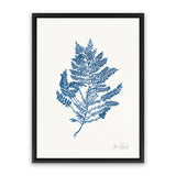Shop Sea Garden III Royal Blue Canvas Art Print-Abstract, Blue, Botanicals, Portrait, Rectangle, View All, WA, White-framed wall decor artwork