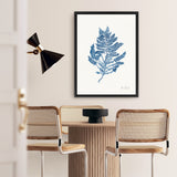 Shop Sea Garden III Royal Blue Canvas Art Print-Abstract, Blue, Botanicals, Portrait, Rectangle, View All, WA, White-framed wall decor artwork