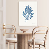 Shop Sea Garden III Royal Blue Canvas Art Print-Abstract, Blue, Botanicals, Portrait, Rectangle, View All, WA, White-framed wall decor artwork