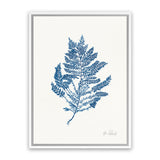 Shop Sea Garden III Royal Blue Canvas Art Print-Abstract, Blue, Botanicals, Portrait, Rectangle, View All, WA, White-framed wall decor artwork