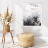 Shop Oracle III Art Print-Abstract, Black, Portrait, Rectangle, View All, WA, White-framed painted poster wall decor artwork