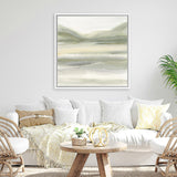 Shop Valleyscape IV (Square) Canvas Art Print-Abstract, Green, Neutrals, Square, View All, WA-framed wall decor artwork