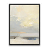 Shop Where Land Meets Sky Canvas Art Print-Abstract, Portrait, Rectangle, View All, WA, Yellow-framed wall decor artwork